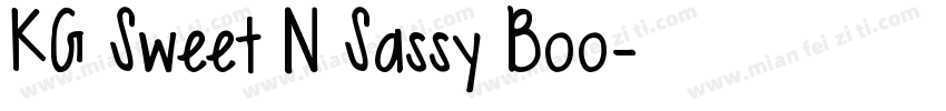 KG Sweet N Sassy Boo字体转换